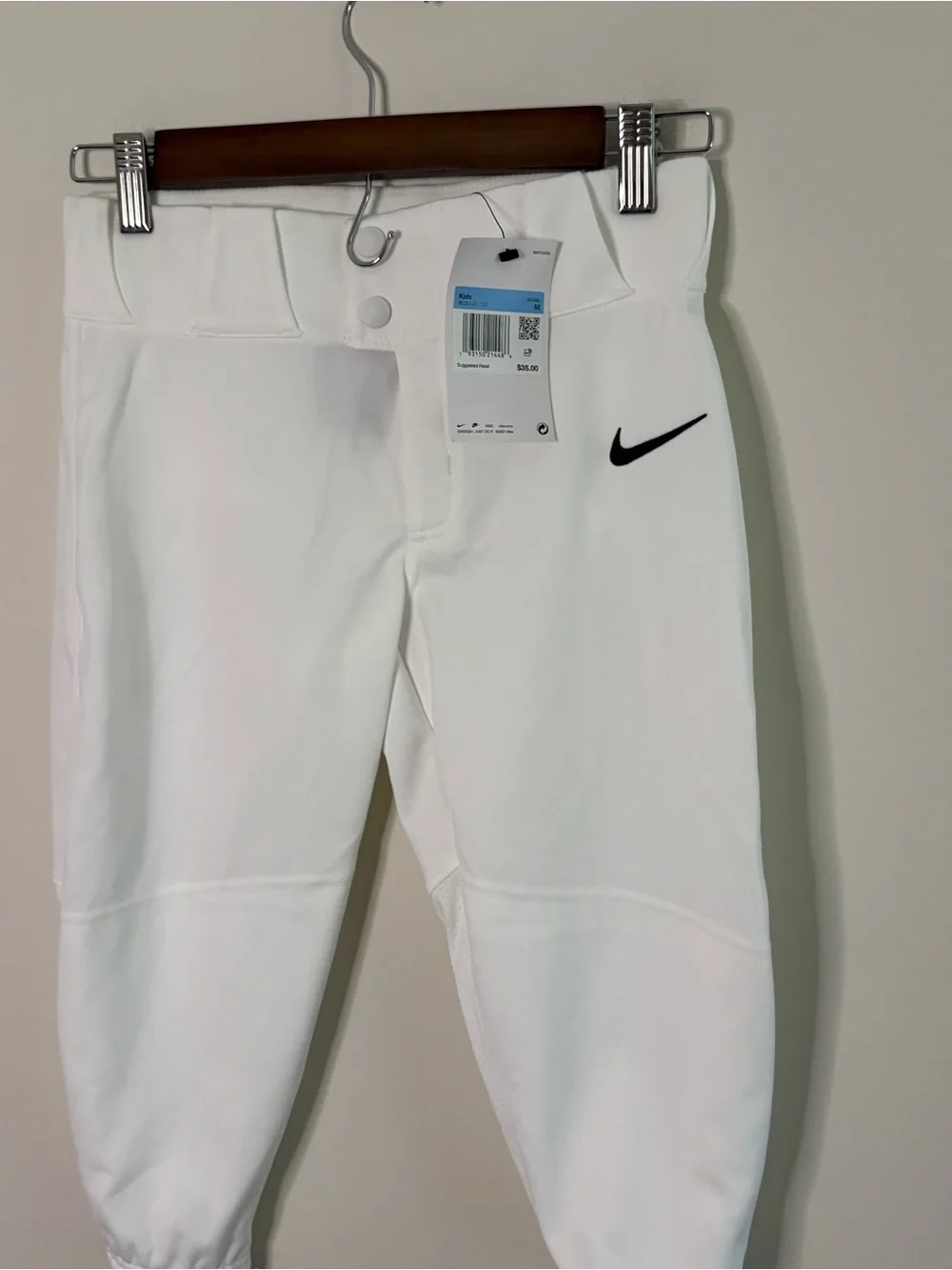 Under Armour Kids Boys Medium White Baseball Pants